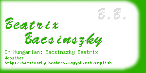 beatrix bacsinszky business card